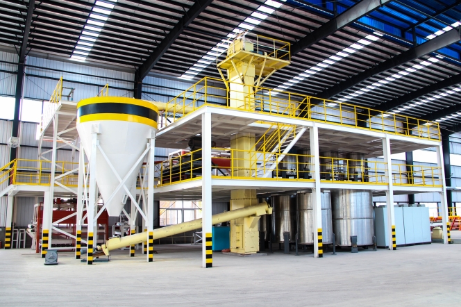 Dosing Section: It consists of plaster of Paris powder feeding system, dry powder adding system, glass fiber feeding system, wet additive feeding system, process water supply system, double screw mixing conveyor and screw feeder, etc. Including: Vertical mixer: As one of the key equipments in the production line,Lvjoe has developed various types of mixers according to different production capacities. At the same time, through the digestion and absorption of advanced technologies from Germany and the United States, it has developed two new types: the pinless mixer and the pin mixer.It has created conditions for the production of hard-edged and hard-faced gypsum board in the future.